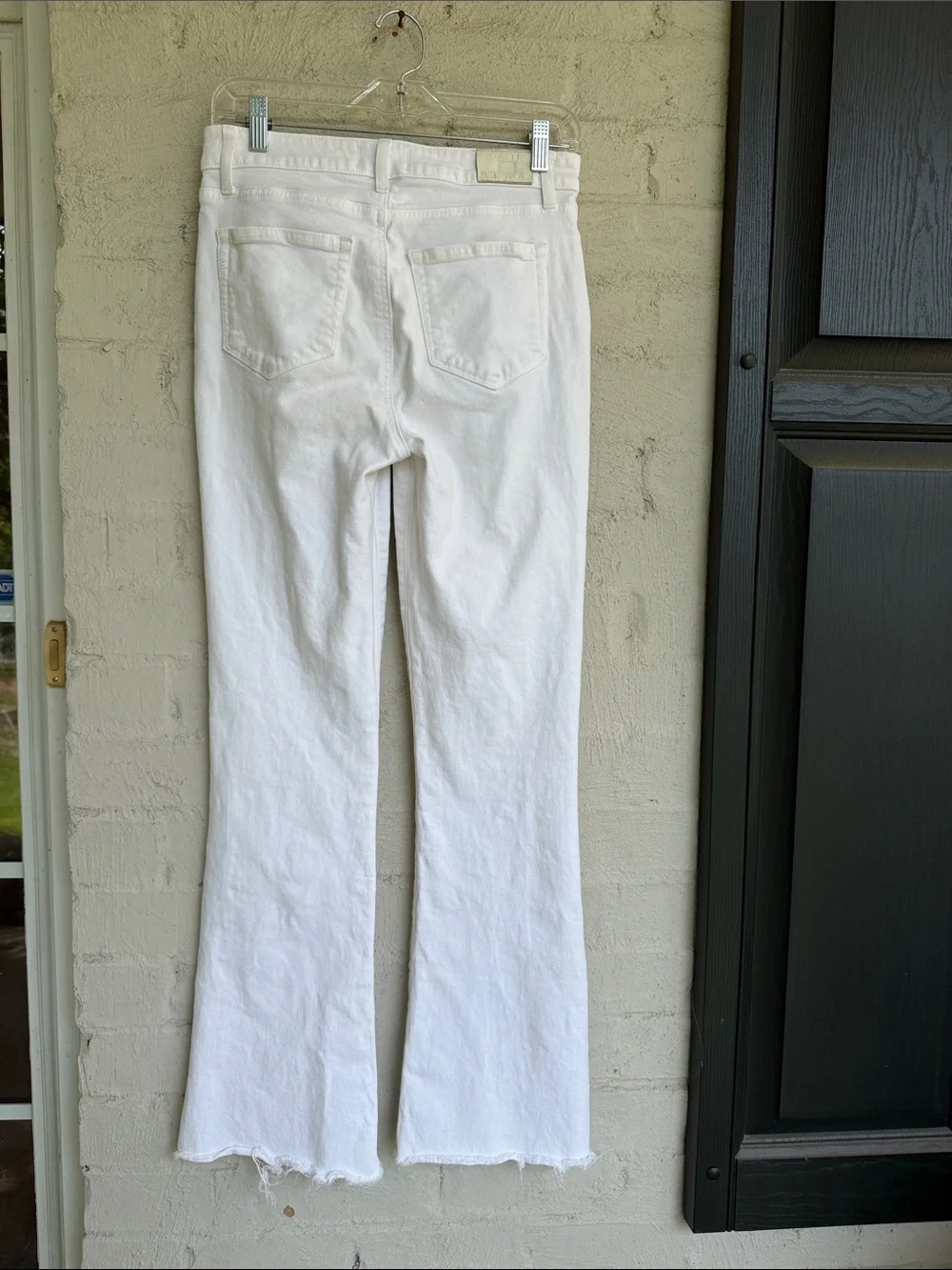 Paige High Rise Laurel Canyon Bootcut Crisp White Jeans Waist 28 - Picture 6 of 14